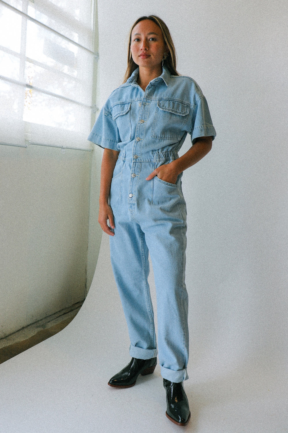 Dusty Blue Suede New Frontier Boot