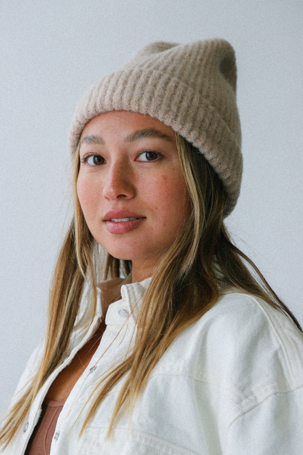 White Piper Beanie