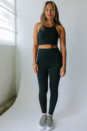 Black Luxe Colette Halter Bra