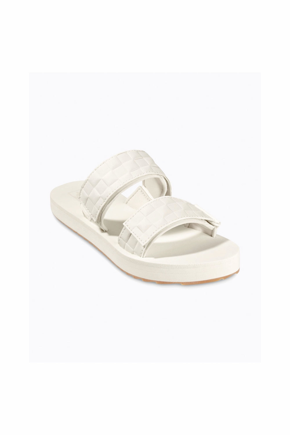 Marshmallow Embossed Leather Cayucas Slide