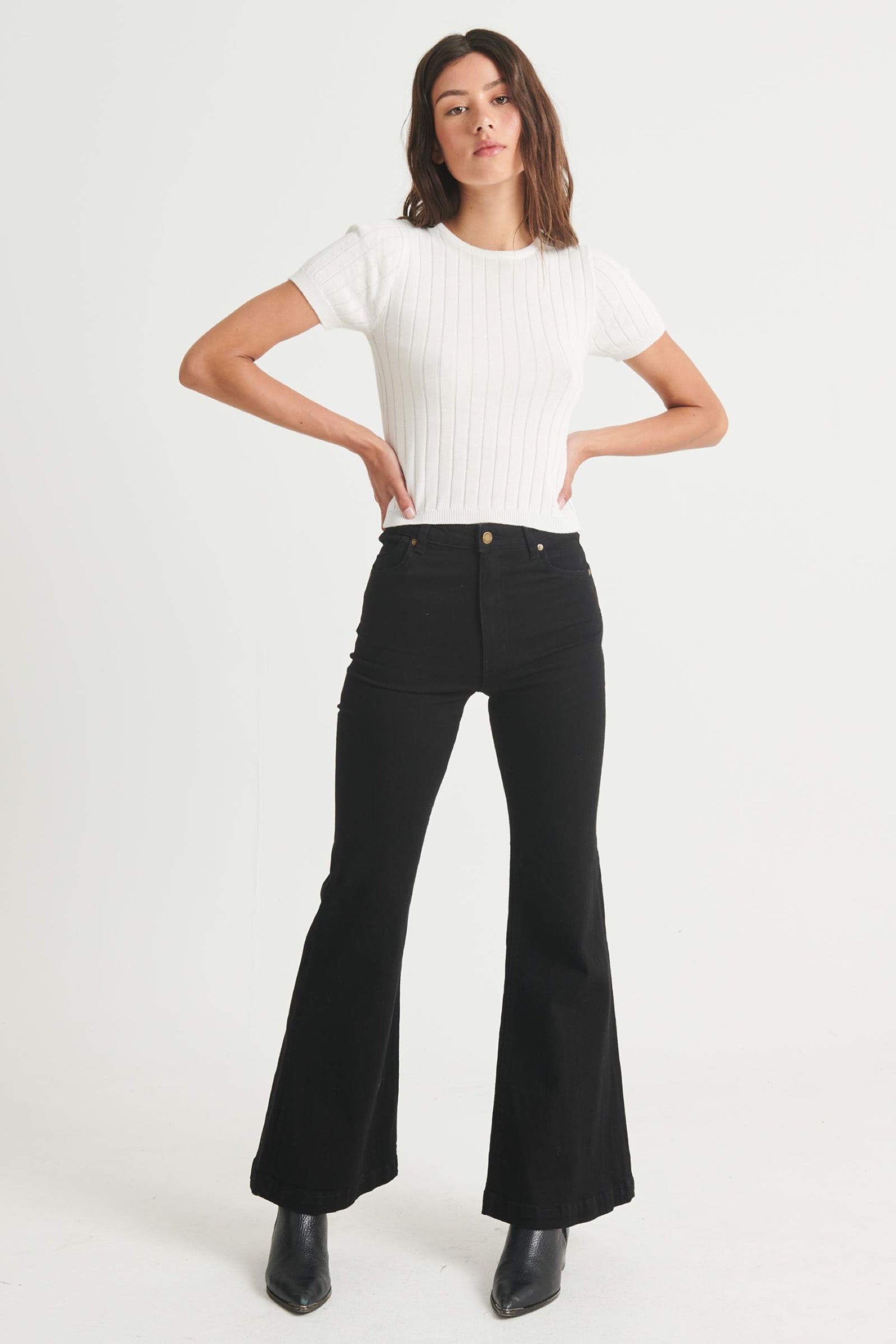 White Jane Knit Tee