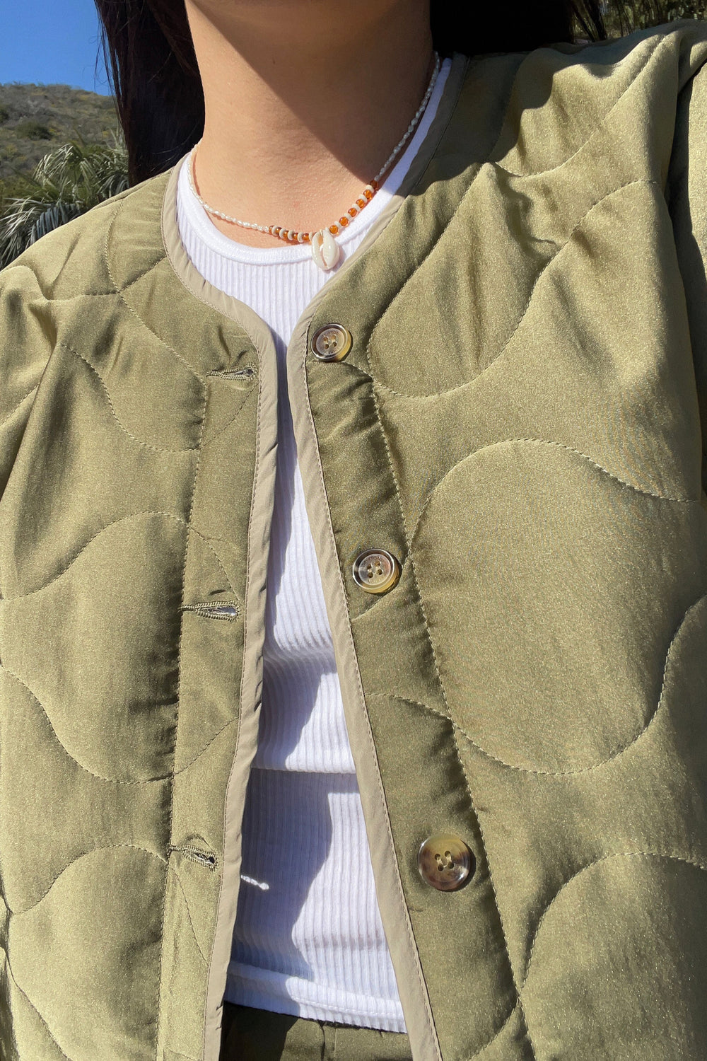 Military Olive Flight Padded Jacket