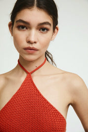 Red Jones Halter Top