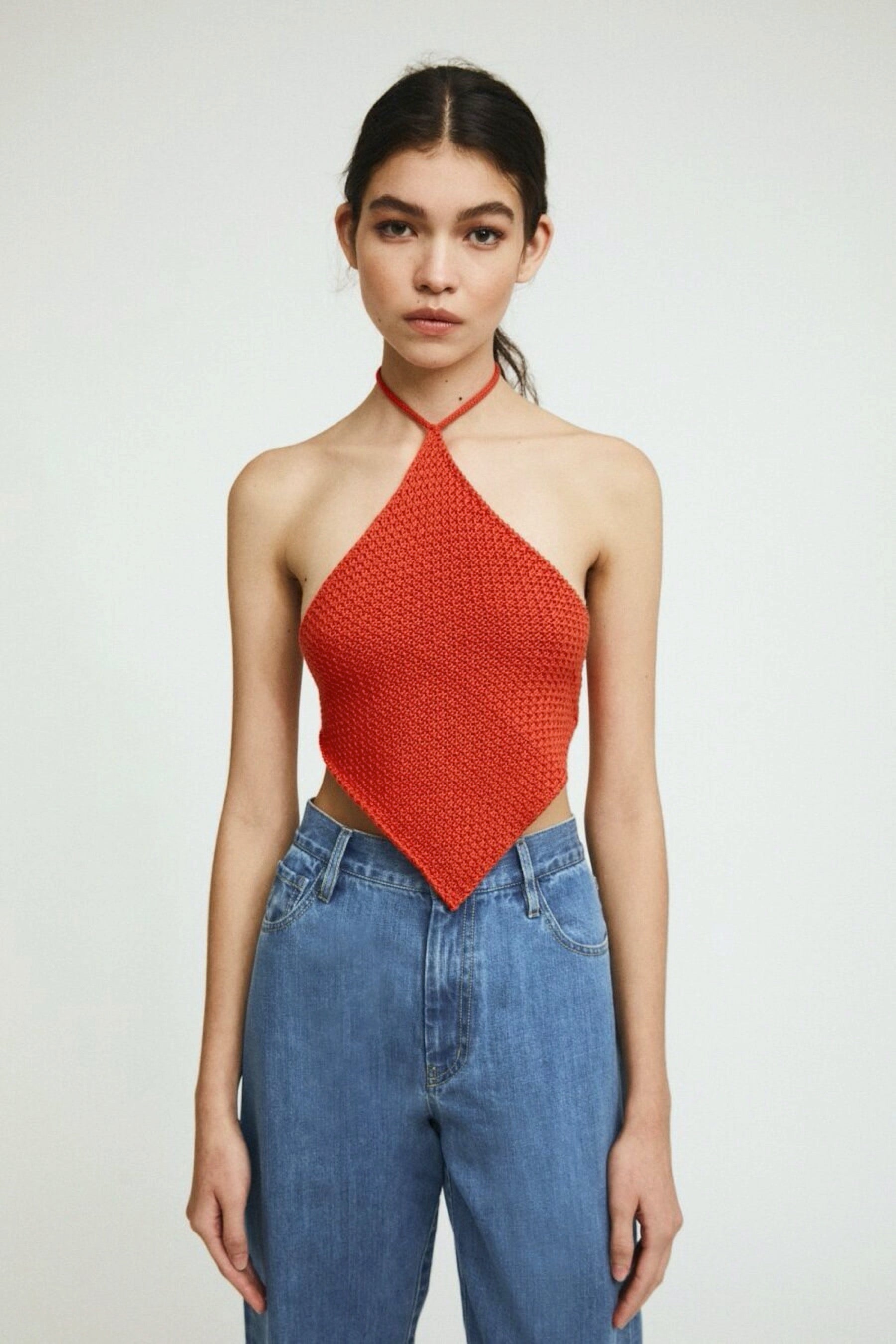 Red Jones Halter Top