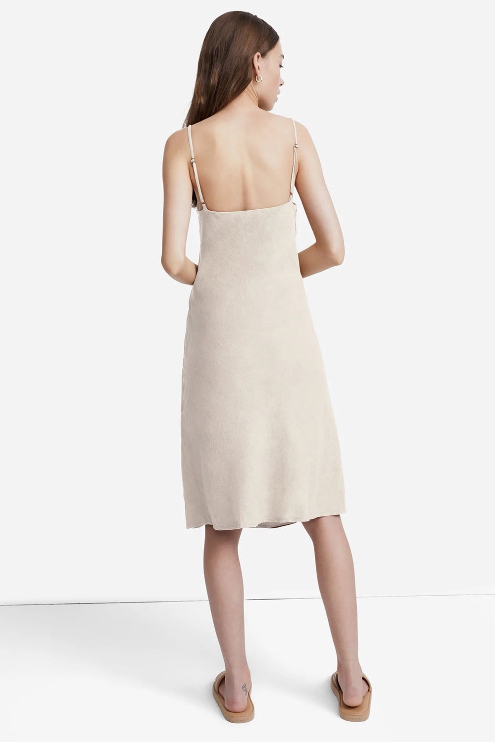 Natural Linen Slip Dress