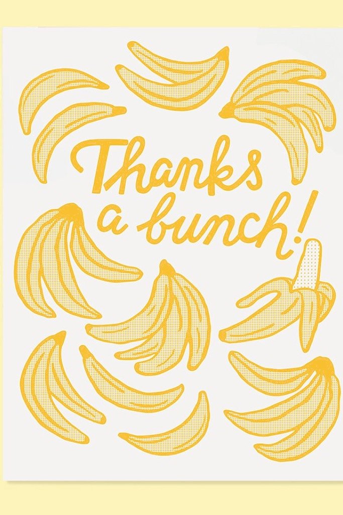 Banana Thanks Card