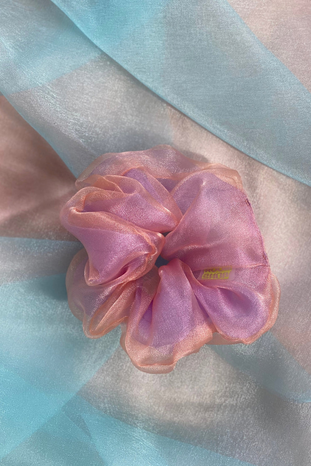 Peach + Orchid Mini Cloud Scrunchie