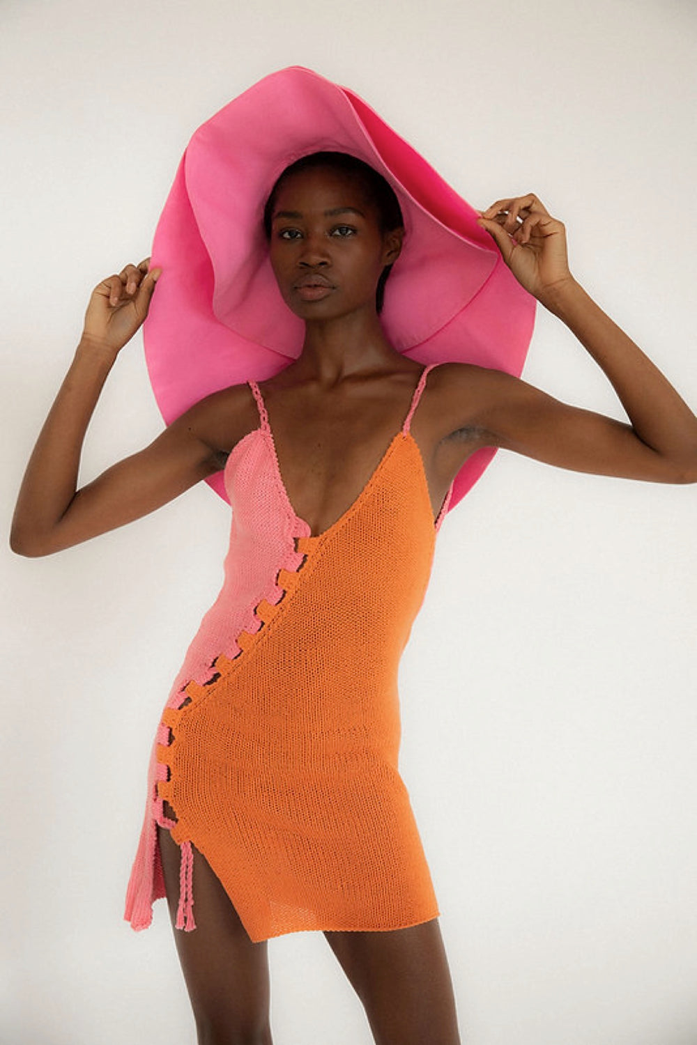 Pink + Orange Maribel Knit Dress