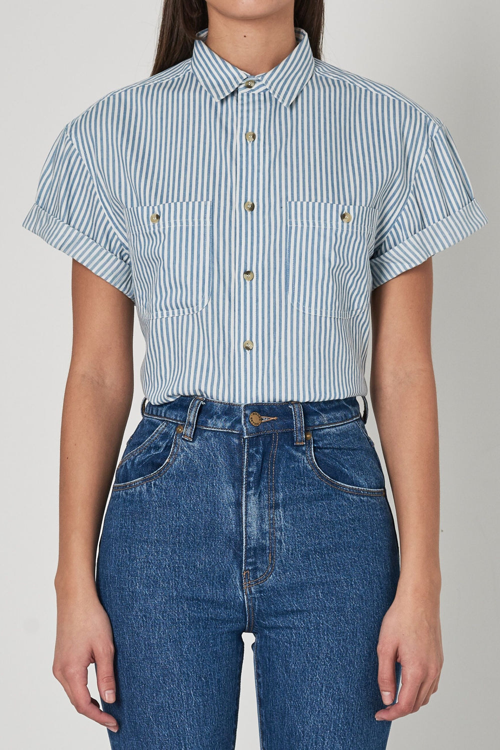 Sky Blue Striped Daria Shirt