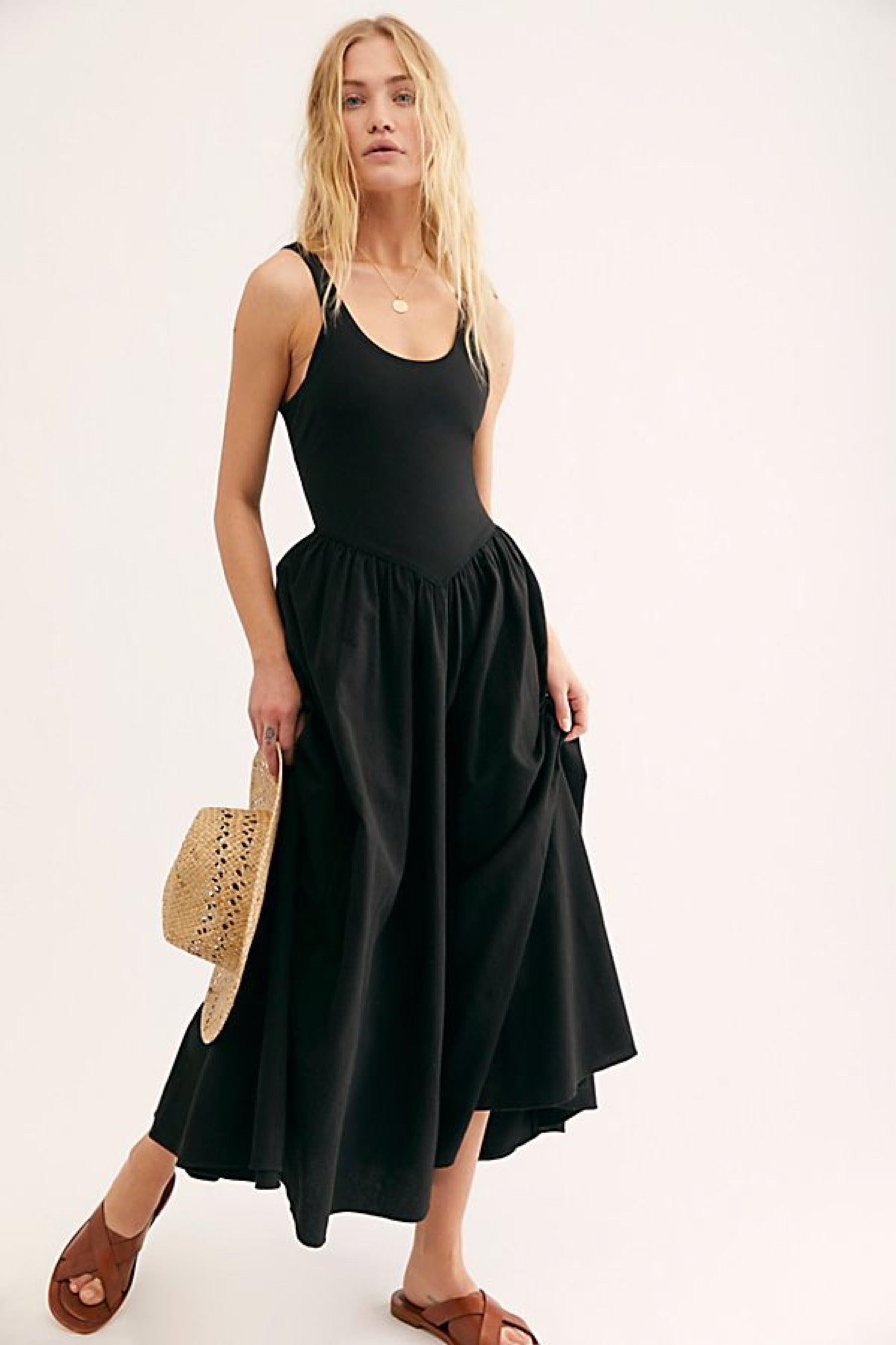 Black Emily's Midi Dress – Prism Boutique