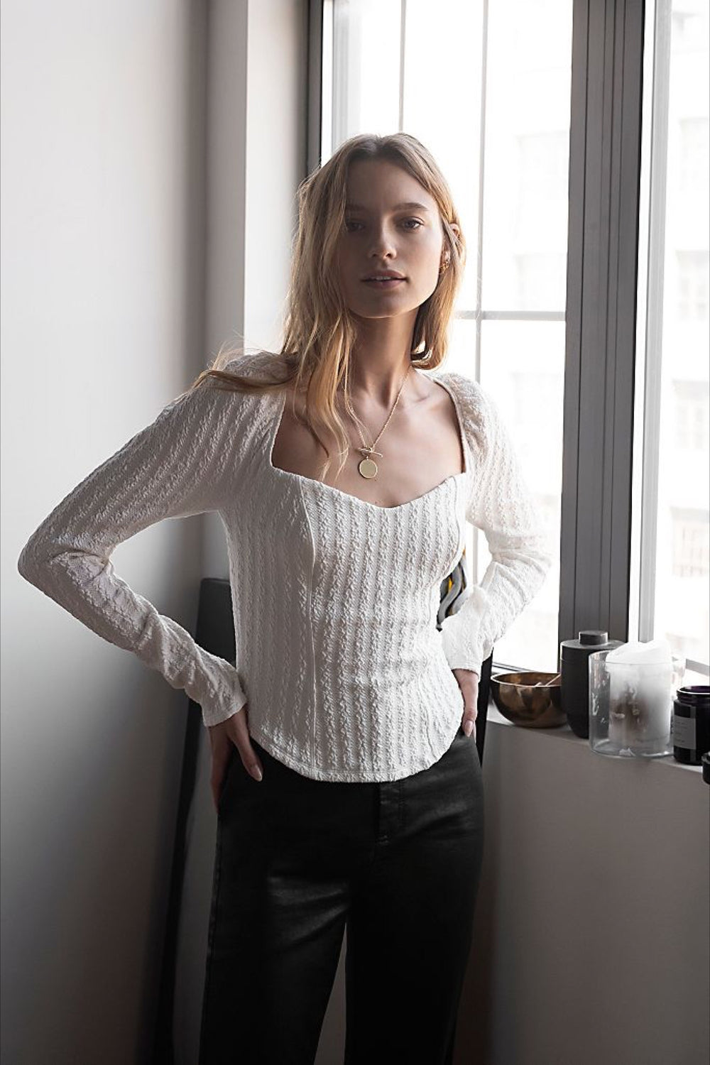 Winter White Brittany Top