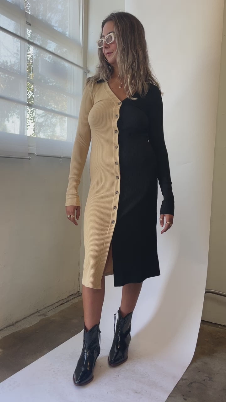 Black + Sand Evan Dress