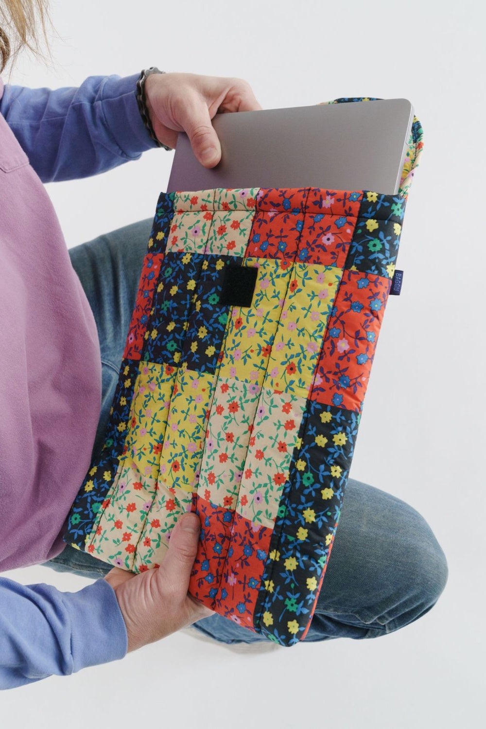 Calico Block Puffy Laptop Sleeve