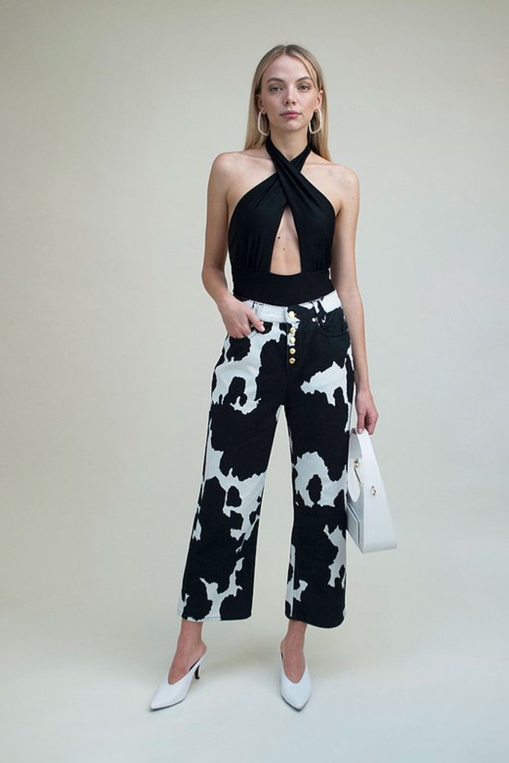 Cow Print Jessie Pants — Prism Boutique