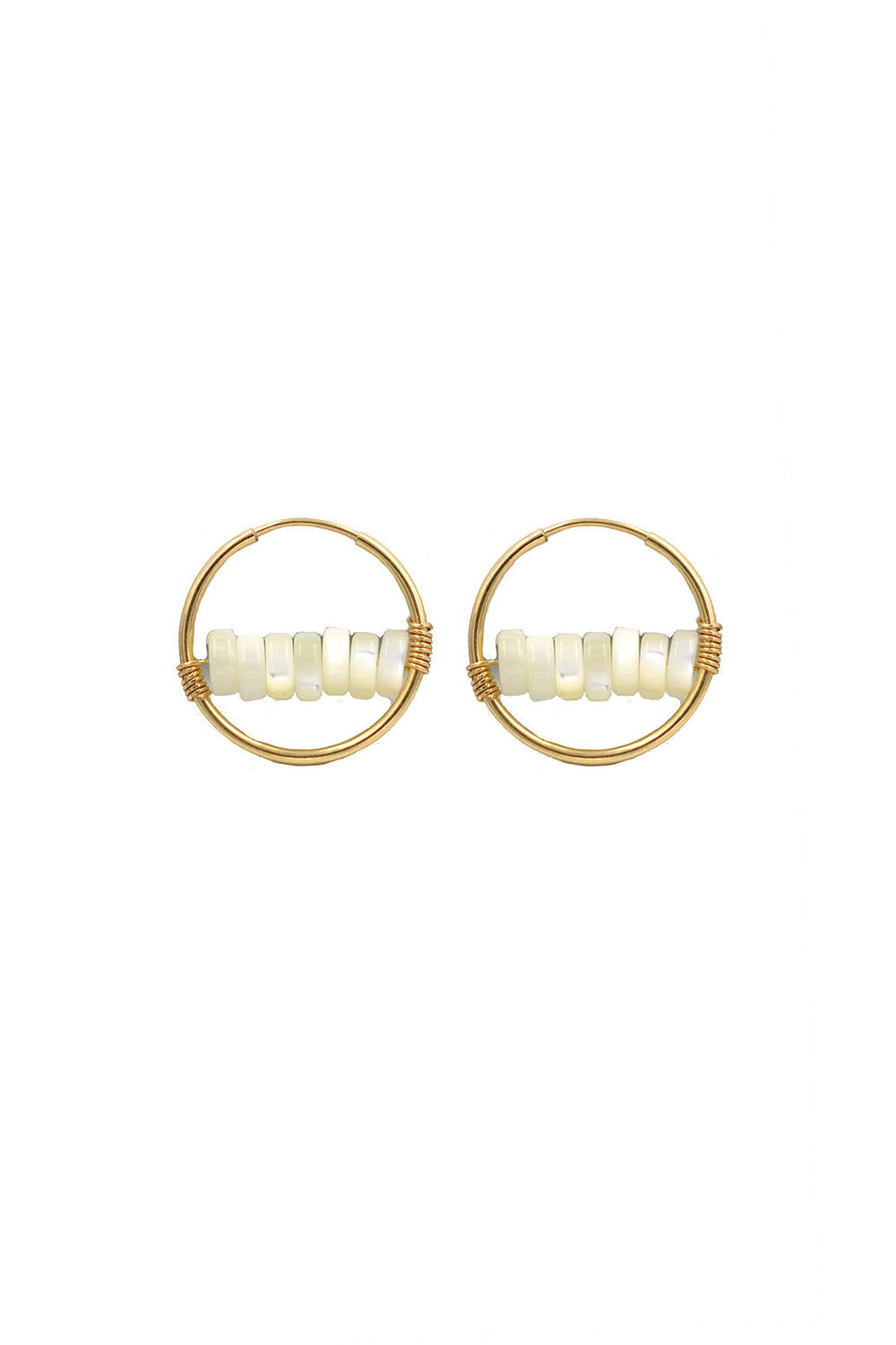 Mother Of Pearl Axis Hoops