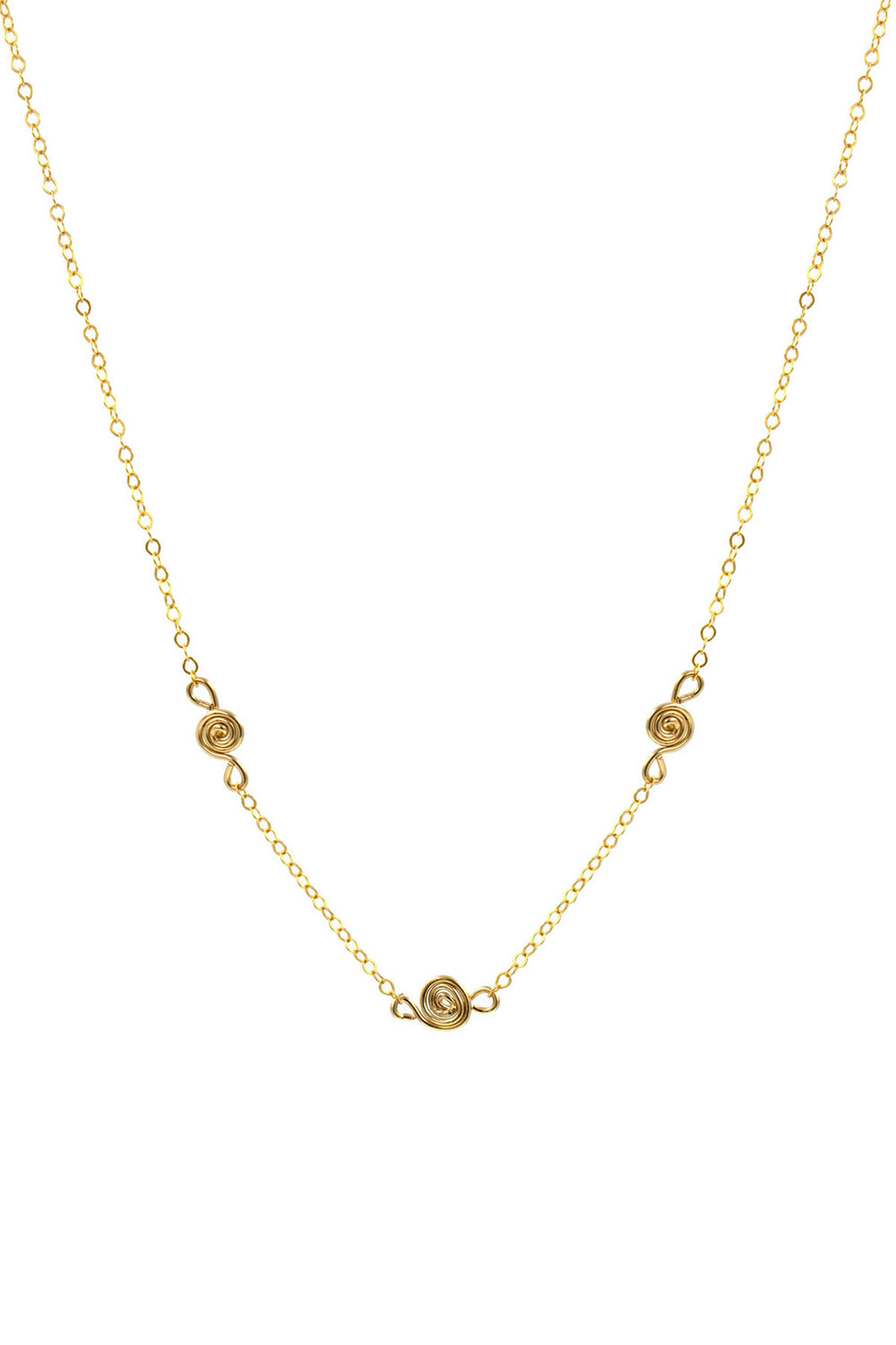 Gold Spiral Necklace