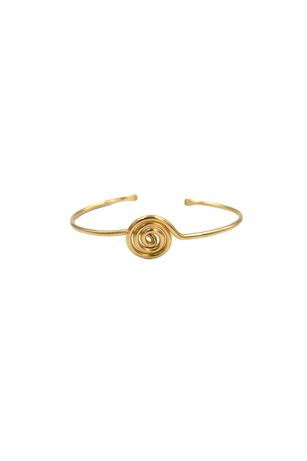 Gold Spiral Cuff Bracelet