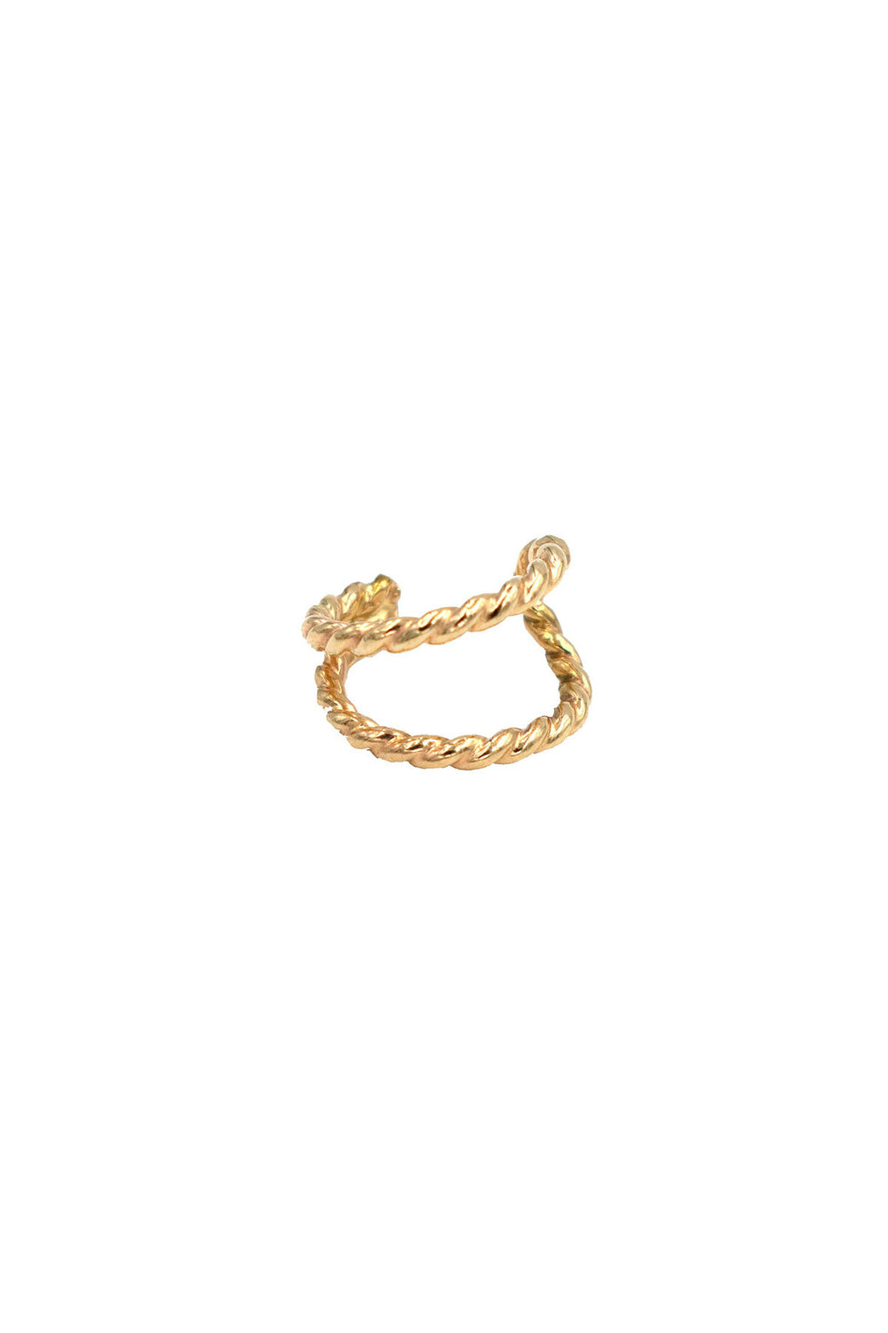 Gold Rope Parallel Ear Cuff