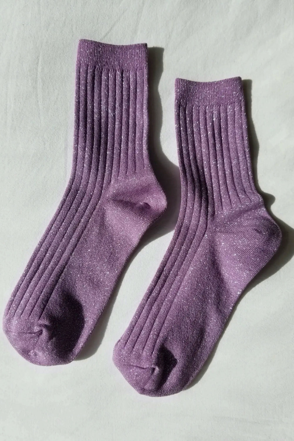 Lilac Glitter Lurex Her Socks