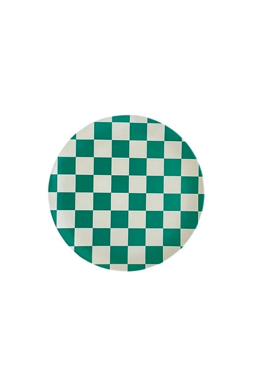 Green Check Side Plate Set