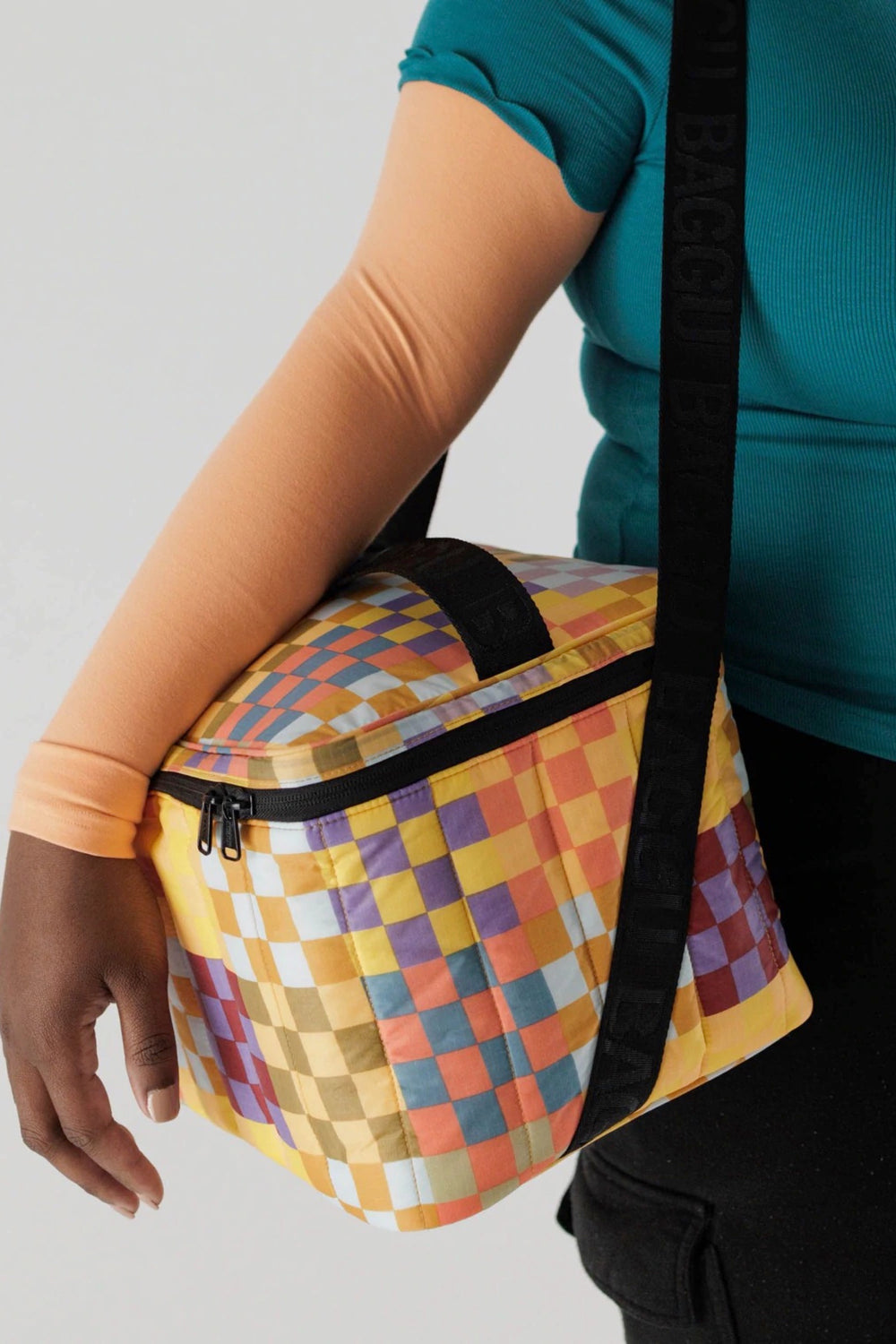 Medium Check Multi Puffy Cooler Bag
