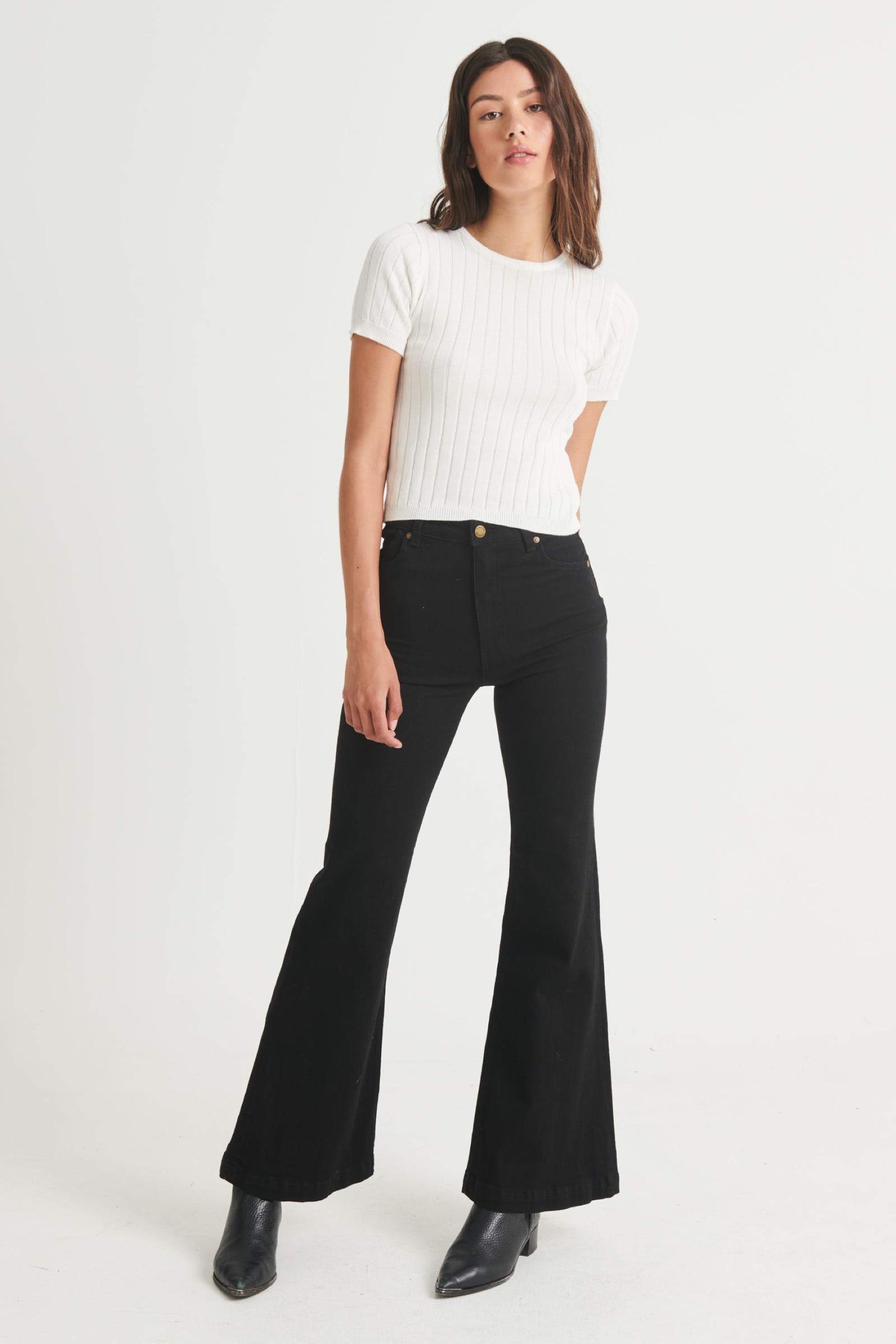 White Jane Knit Tee