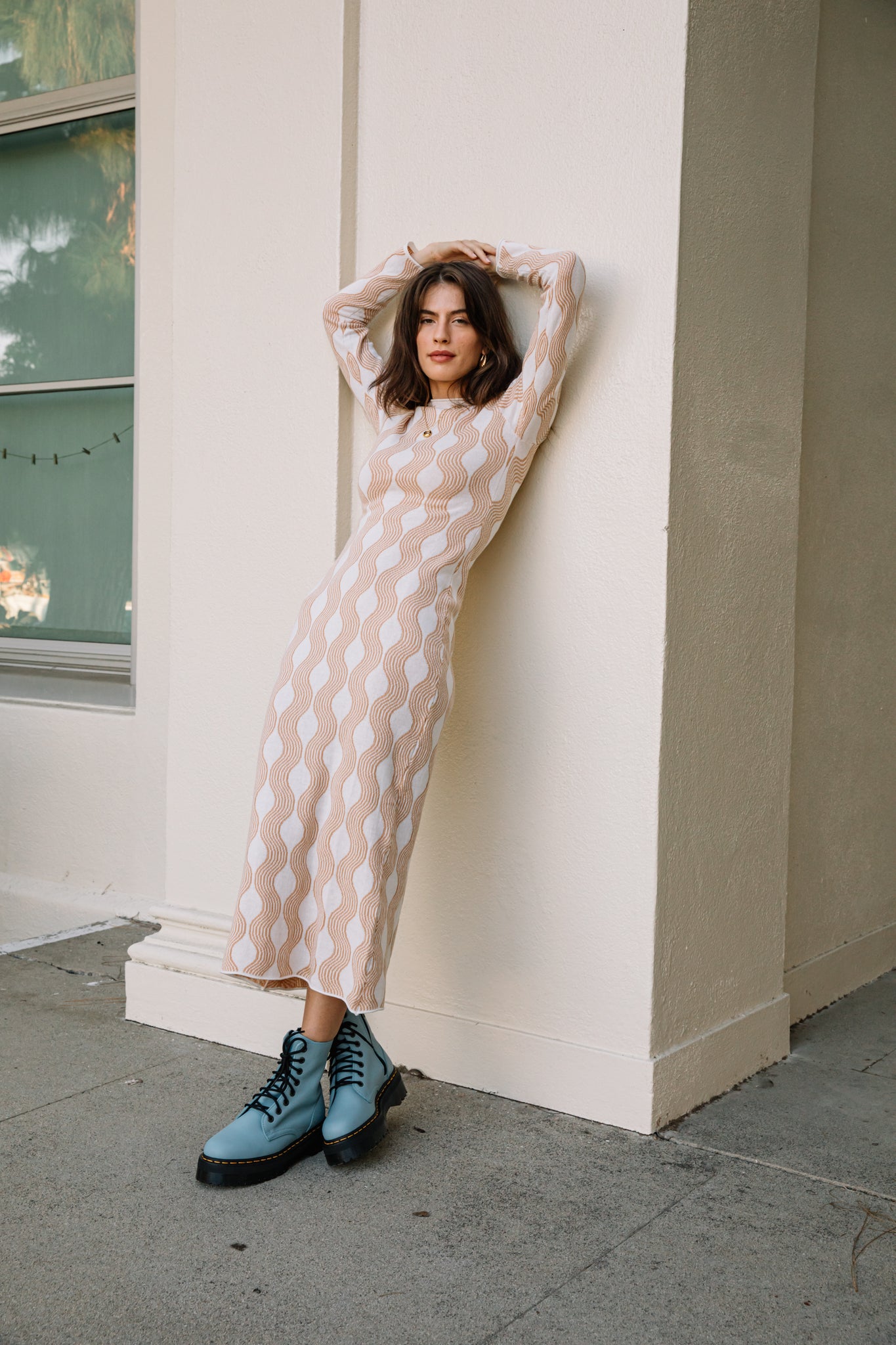 wave pattern knit dress Off-White Knit Waves Dress