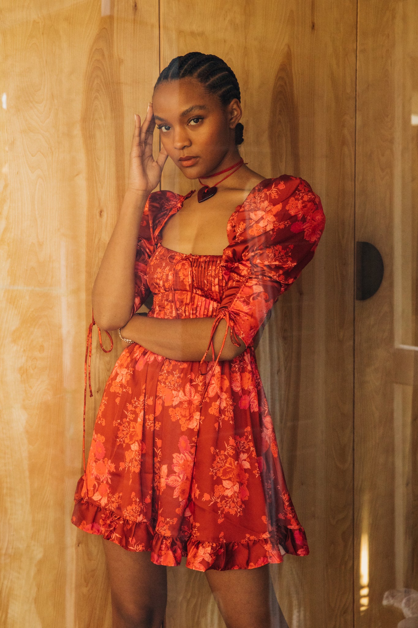 alia mini dress For Love & Lemons Alia Mini Dress in Red