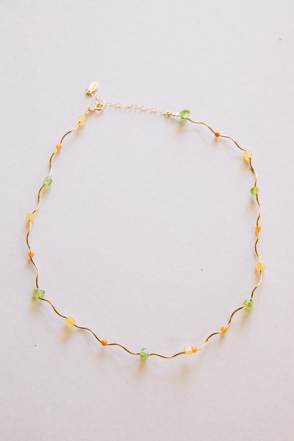 X Prism Citrus Filament Necklace