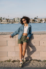 Rosemary Nylon Cargo Short