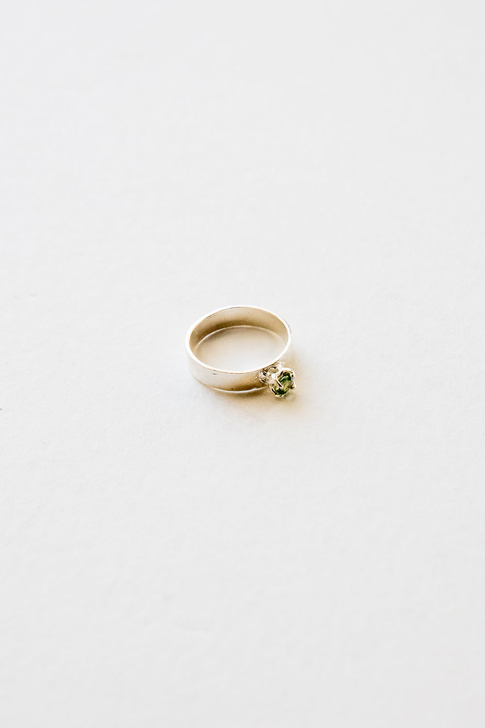 Silver + Green Amethyst Lucinda Ring