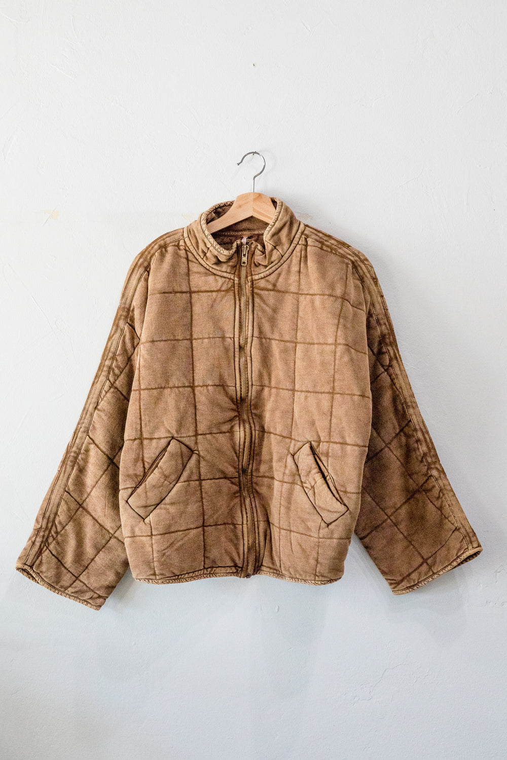 Toasted Coconut Dolman Quilted Jacket
