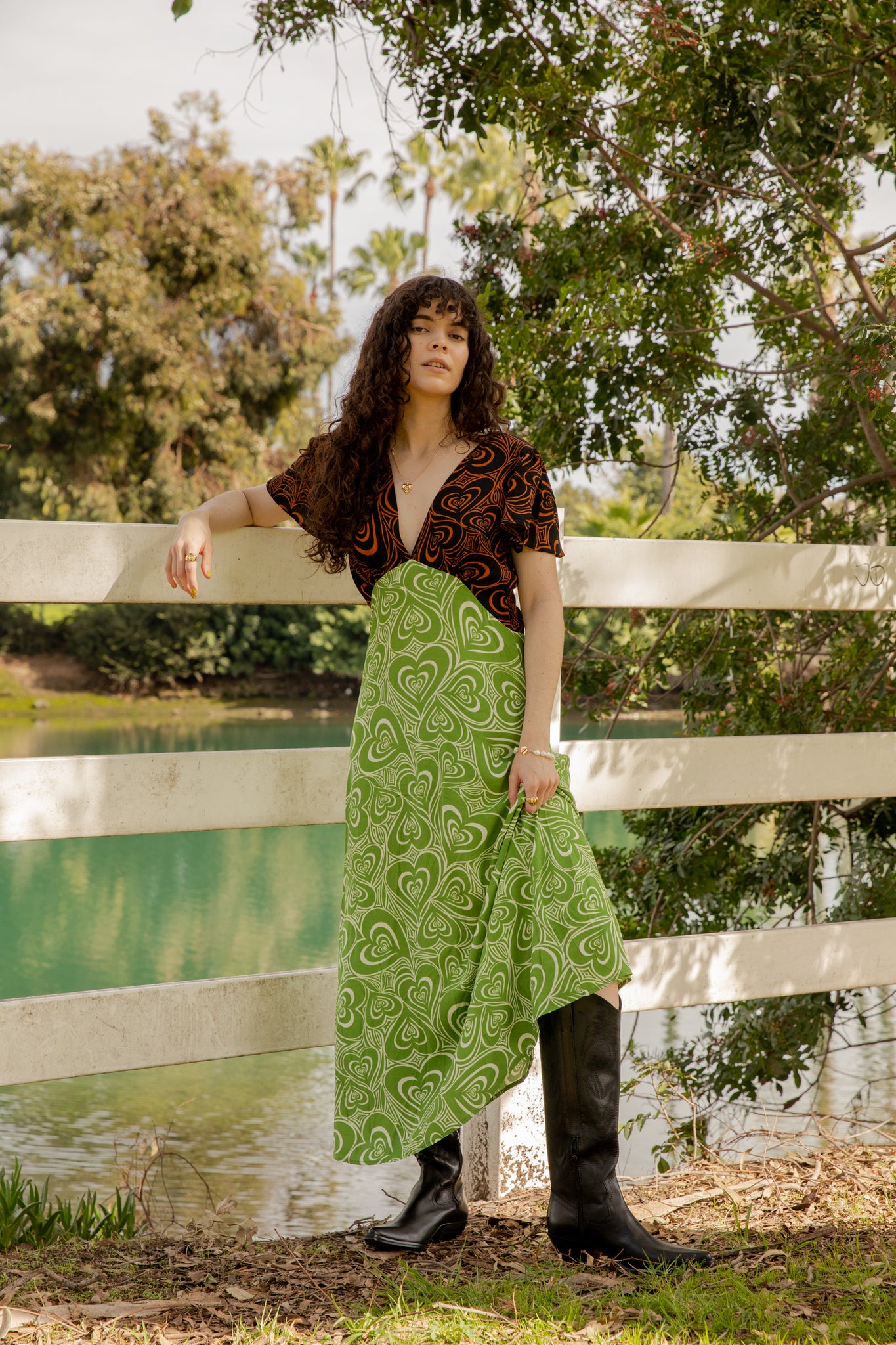 lisa says gah green dress Grace Dress