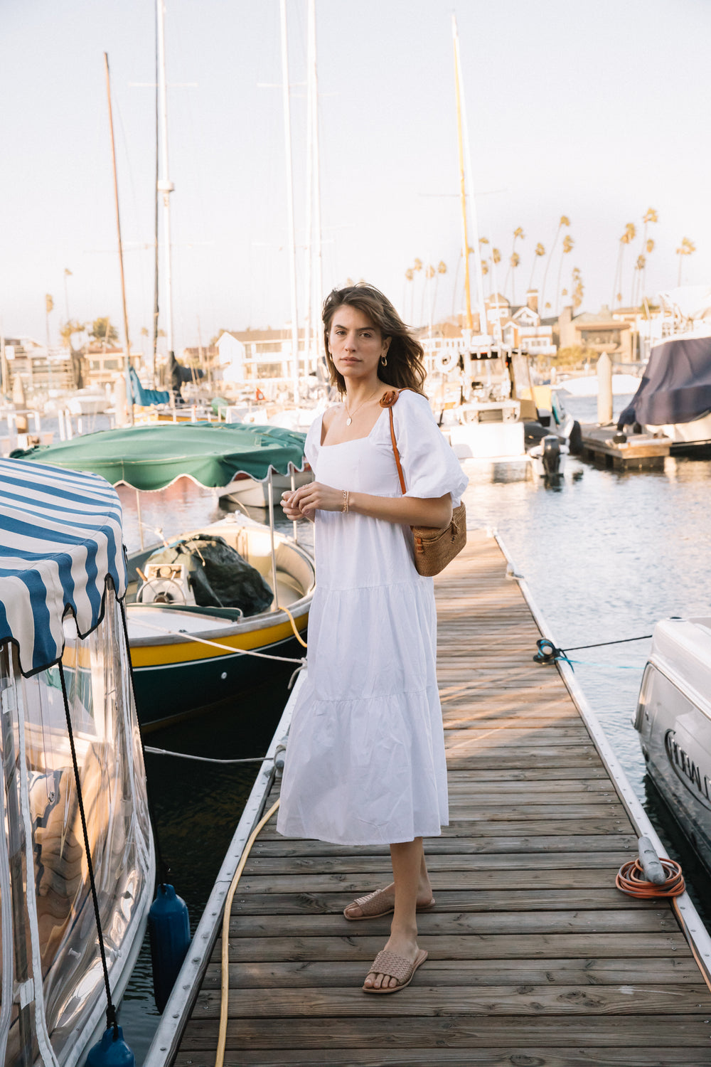 White Kiona Midi Dress