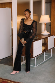 Black Gabrielle Top