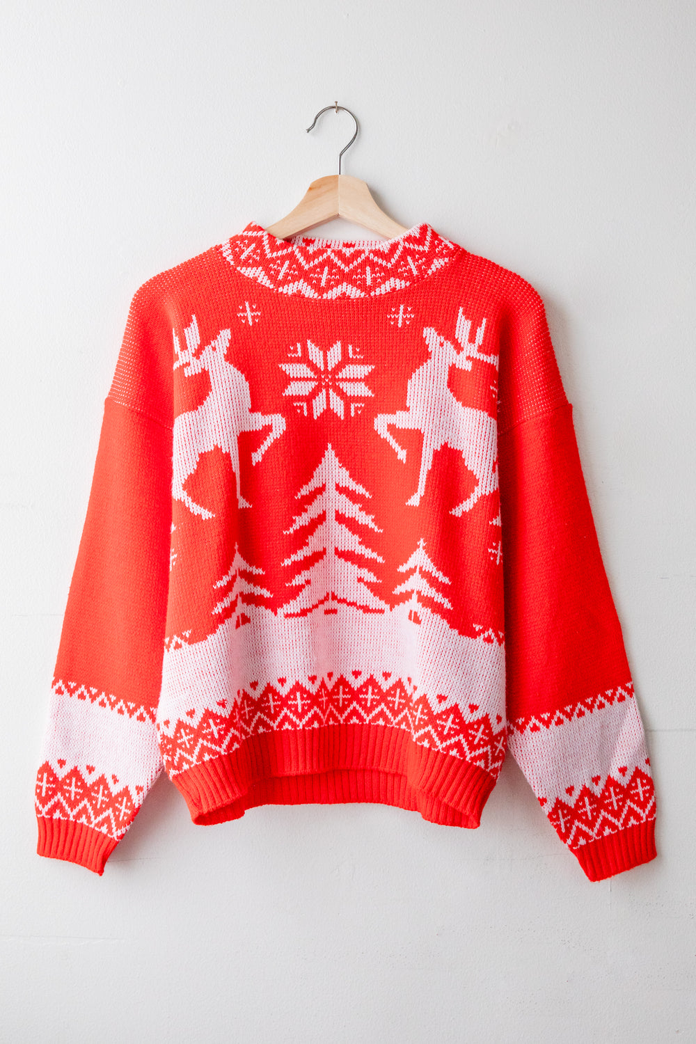 Red Reindeer Christmas Sweater