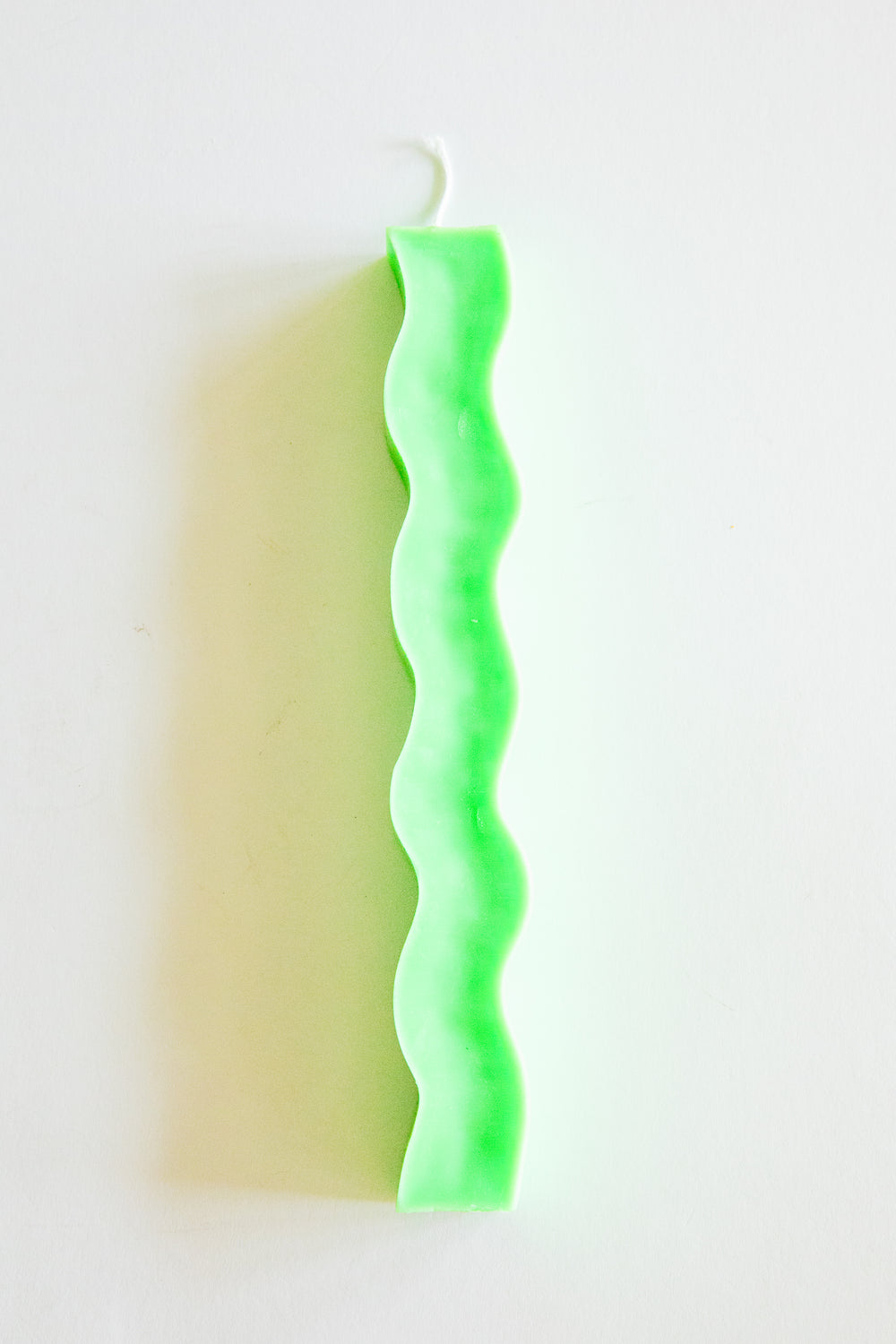 Neon Green Squiggle Candle