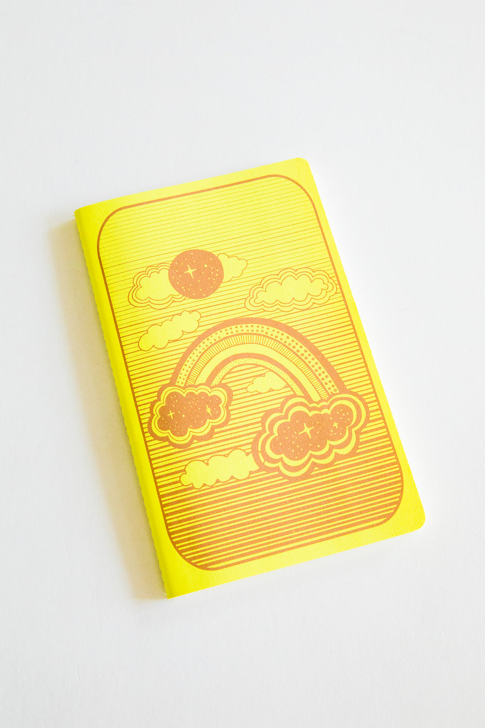 Lemon Yellow Space Rainbow Notebook