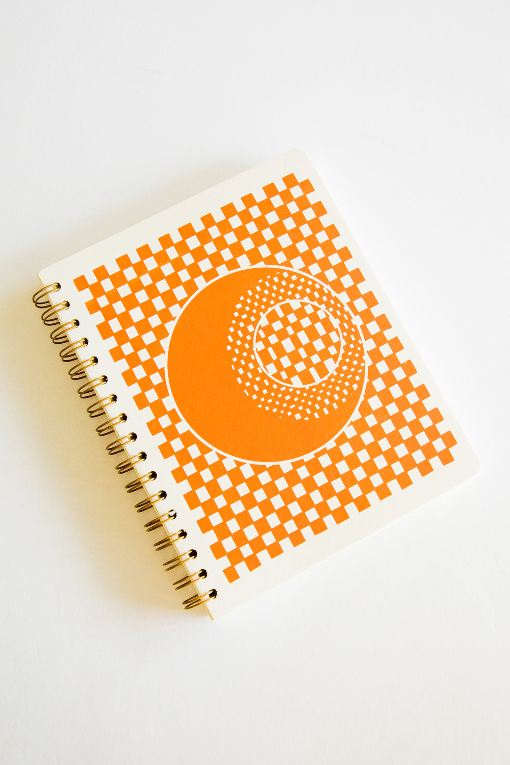 Orange Checker Moon Journal