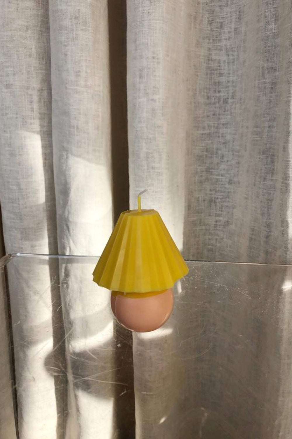 Yellow + Peach Lamp Candle