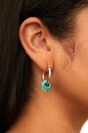 Gold Aqua Earrings