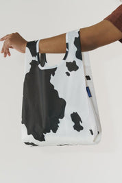 Baby Black + White Cow Baggu
