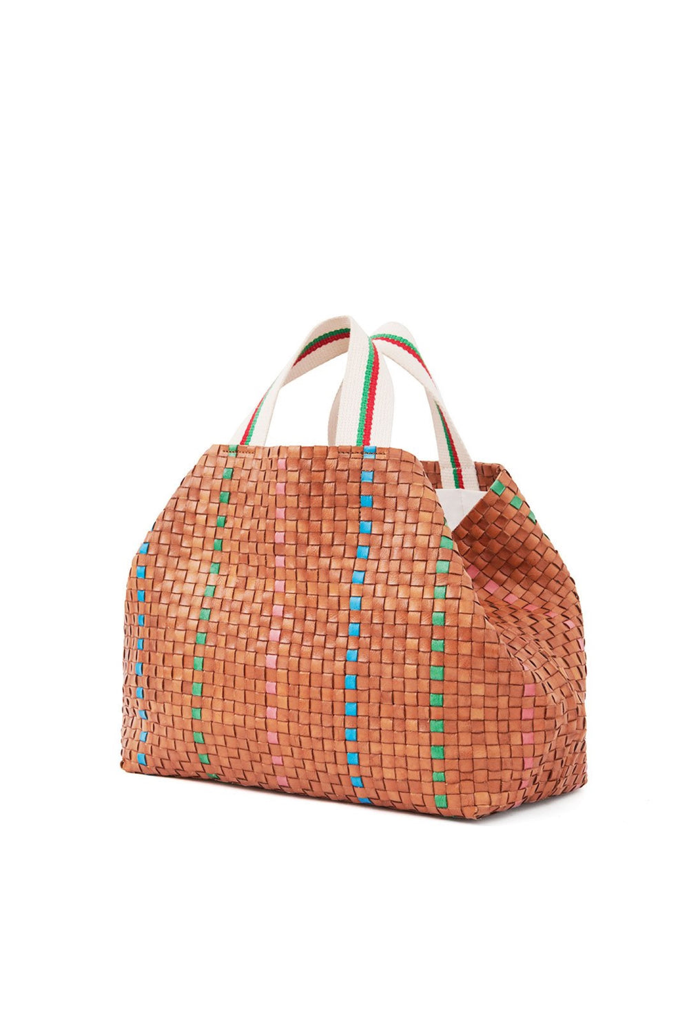 Natural Checker Bateau Tote