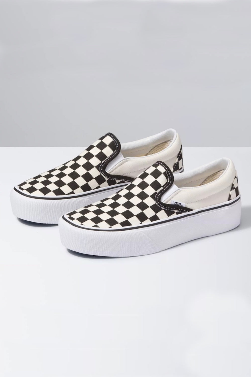 Checkerboard Slip-On Platform — Prism Boutique