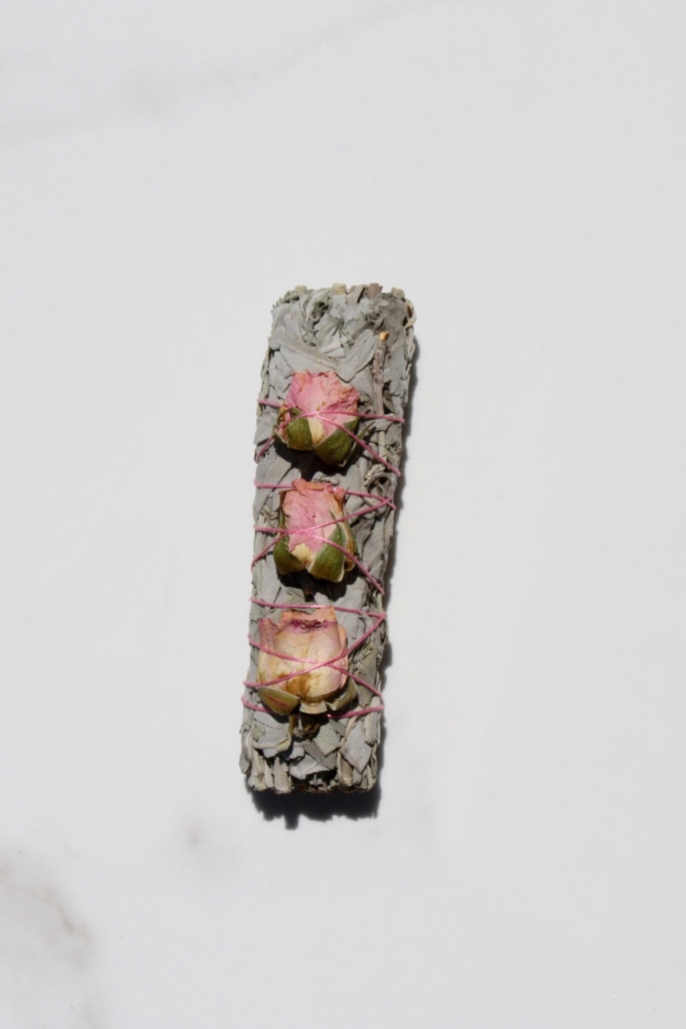 White Sage + Rose Buds Smudge Stick