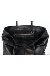 Black Checkered Patchwork Tote