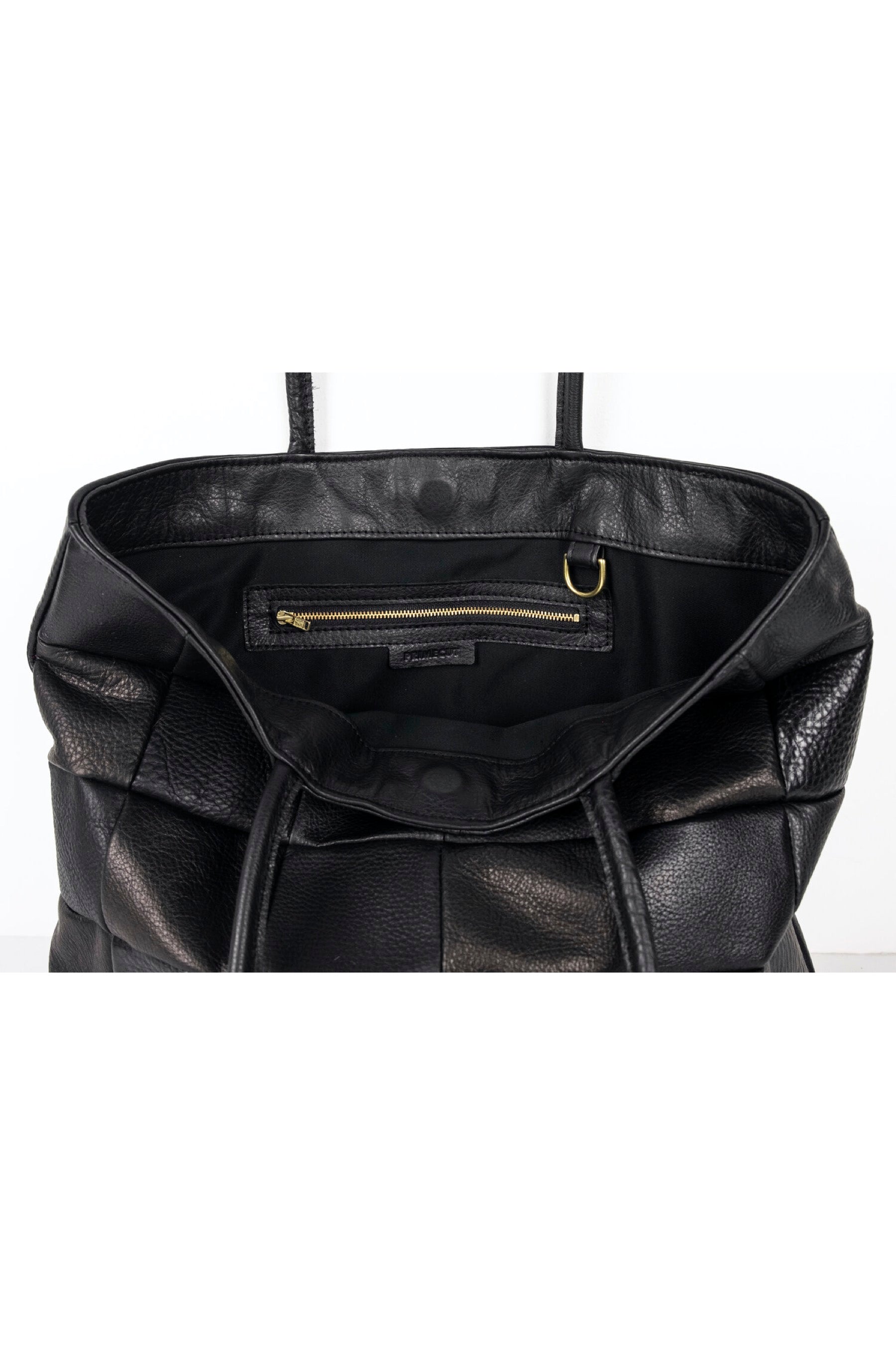 Black Checkered Patchwork Tote