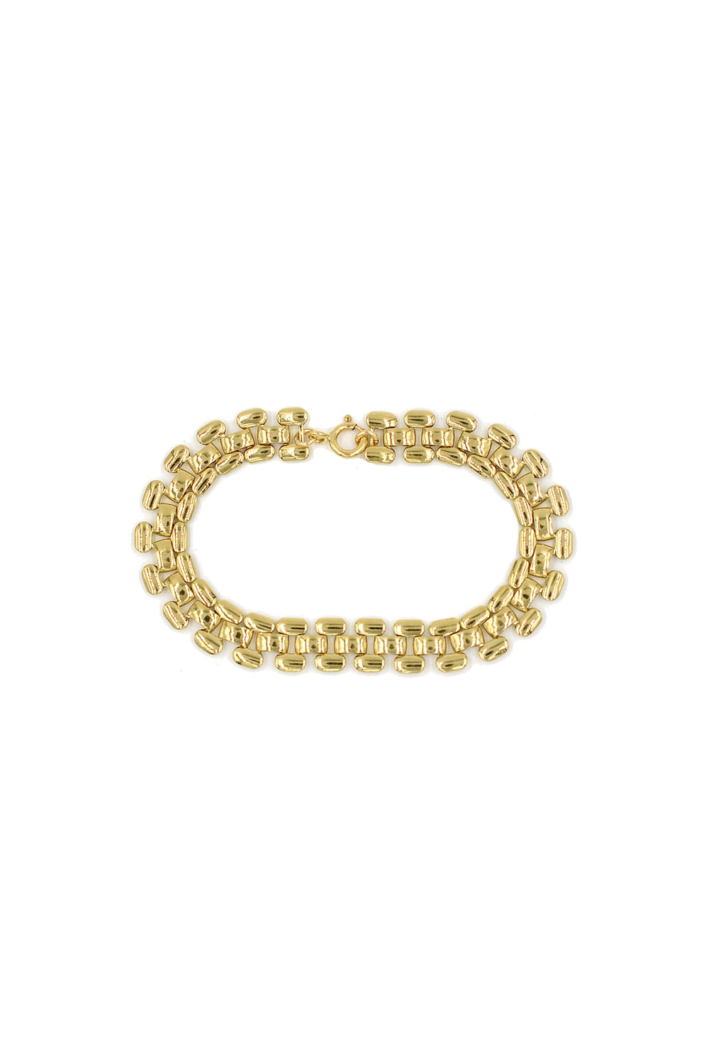 Gold Brick Chain Anklet