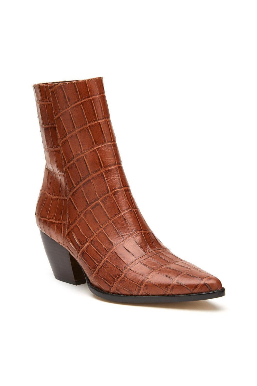 Brown Croc Caty Boot