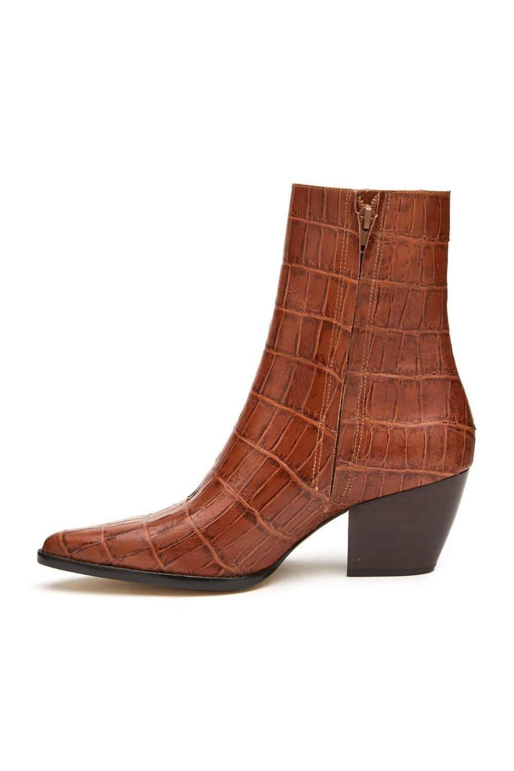 Brown Croc Caty Boot